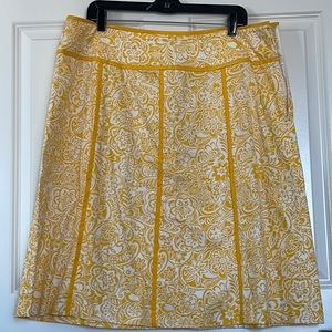 Yellow and White Pencil Skirt-16W-EUC